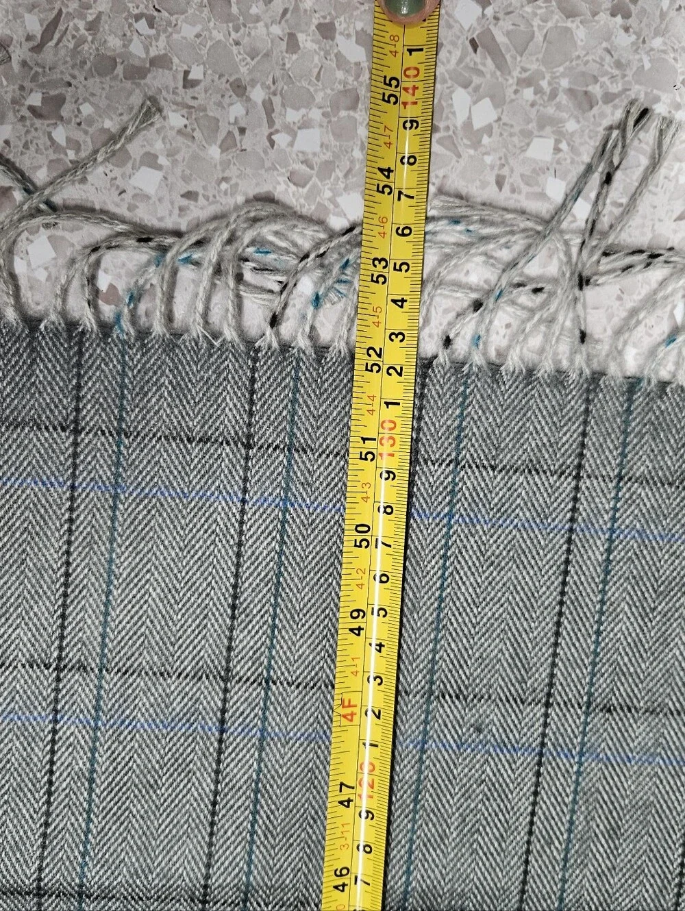 Christian Dior Monsieur Cashmaire 100% Acrylic Scarf 52” Fringe Herringbone